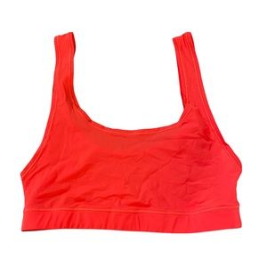 SKIMS jelly poppy sheer red mesh scoop neck bralette XS NEW NEVER WORN